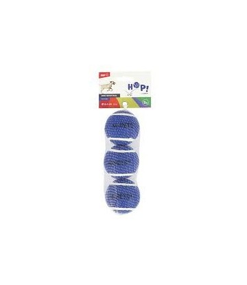 HOP PELOTAS DE TENIS AZUL 6.4CM 3 UNIDADES