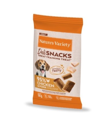 NATURES VARIETY DOG DELISNACK CHICKEN&PORK 50GR