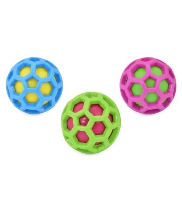 NAYECO PELOTA DOBLE CON SONIDO 8.8CM