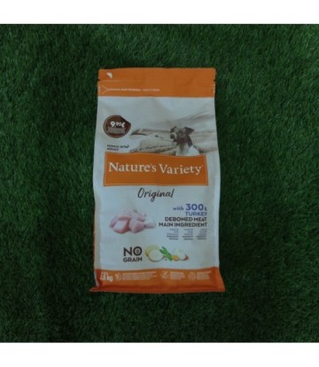 NATURES VARIETY NO GRAIN MINI ADULT PAVO 1.5KG