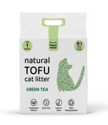 HAPPY MEOW ARENA TOFU GATOS CARBON ACTIVO 6L