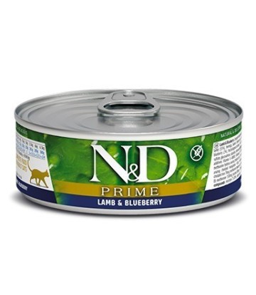 FARMINA N&D CAT PRIME CORDERO Y ARANDANO 70GR