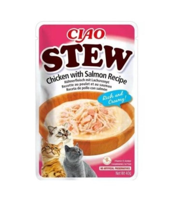 CHURU CAT STEW POLLO CON SALMON 40GR