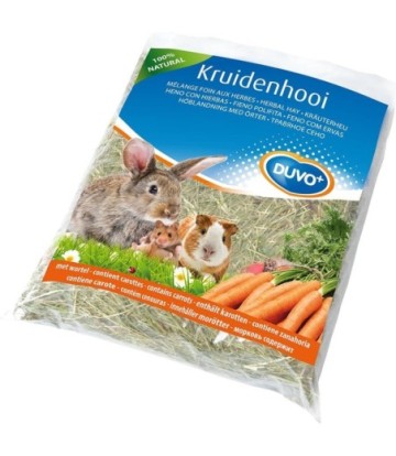 DUVO+ HENO CON DIENTE DE ZANAHORIA 500GR
